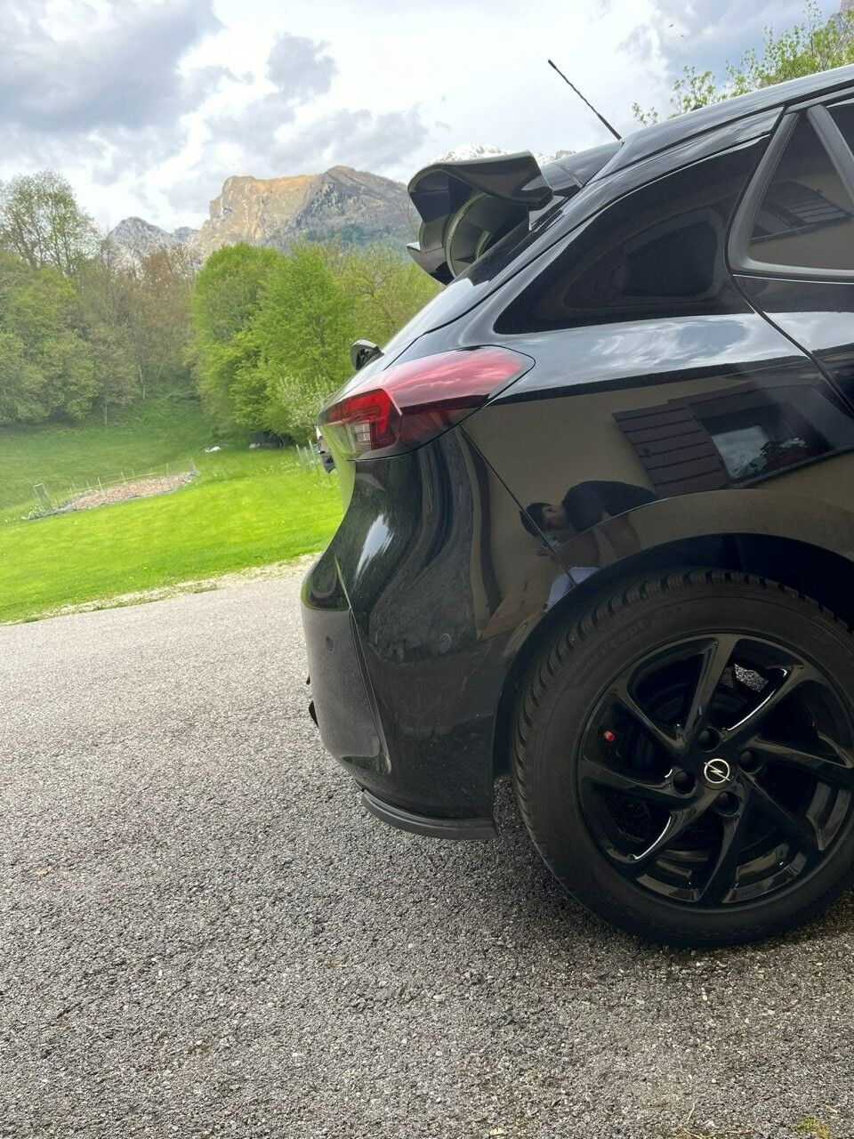 SPOILER SUITABLE FOR OPEL CORSA F 2019+ GLOSSY BLACK
