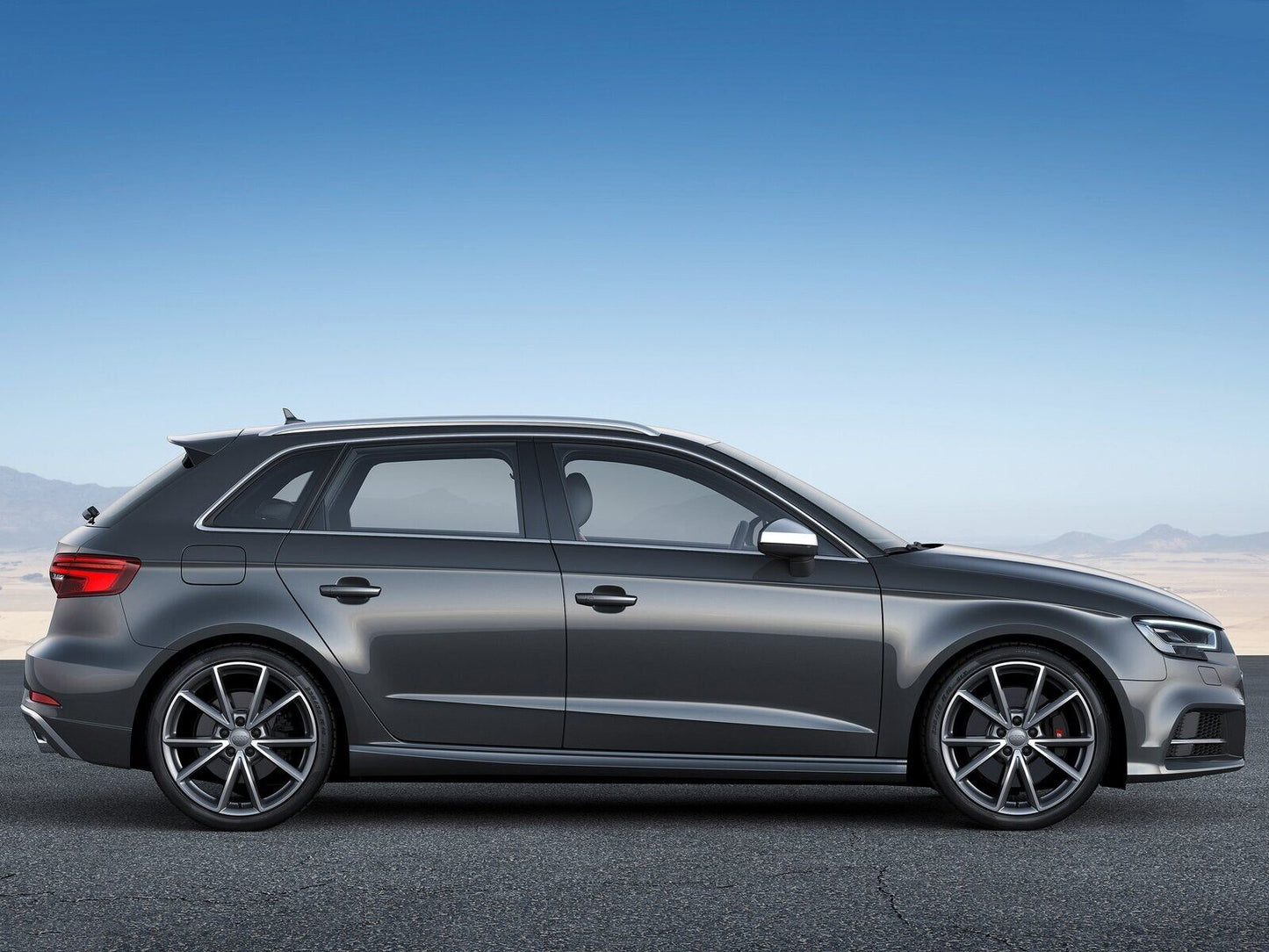 😍MINIGONNE LATERALI PER AUDI A3 8V SPORTBACK IN ABS GREZZO LOOK S3 SLINE😍