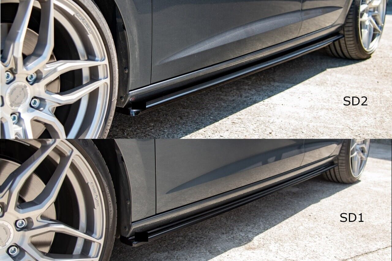 SOTTO MINIGONNE ADATTE PER GOLF 7 7.5 2012-2020 NERO LUCIDO