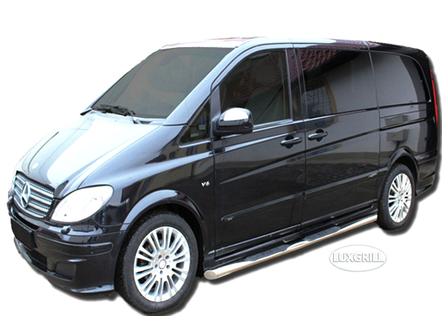 PEDANE LATERALI INOX ADATTO per MERCEDES VITO VIANO W639 SWB 2005-2012