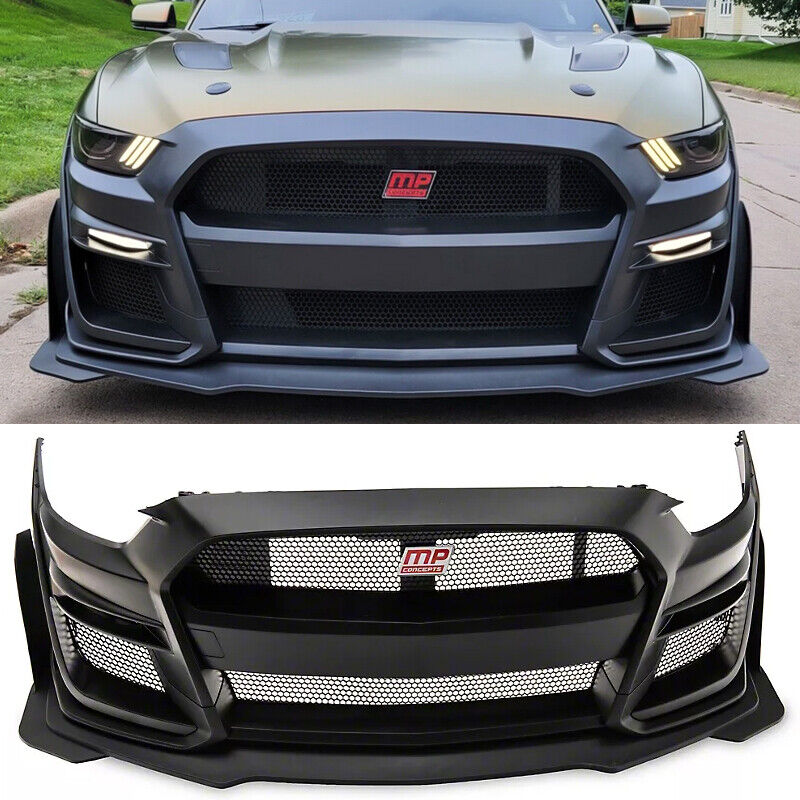 ⭐Shelby GT 500 Style Bumper Fit For FORD Mustang 2015-2017 Black⭐