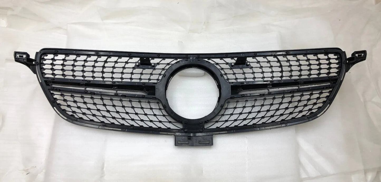 💥GRIGLIA RADIATORE NERA DIAMANTATA ADATTO PER Mercedes Benz GLE W166 15-18 💥