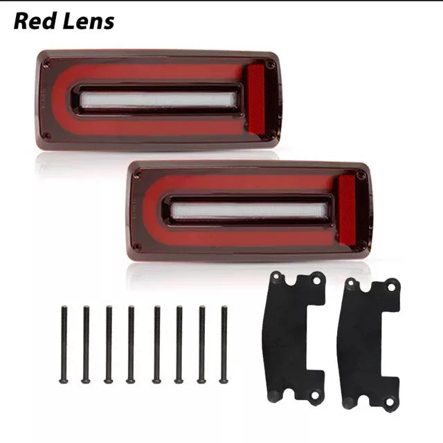 💥LED Rear Lights Light Bar Suitable for Mercedes G-Class W463 (2008-2017) Facelift 2018 Design Dynamic Sequential Turning Lights Smoke Red💥