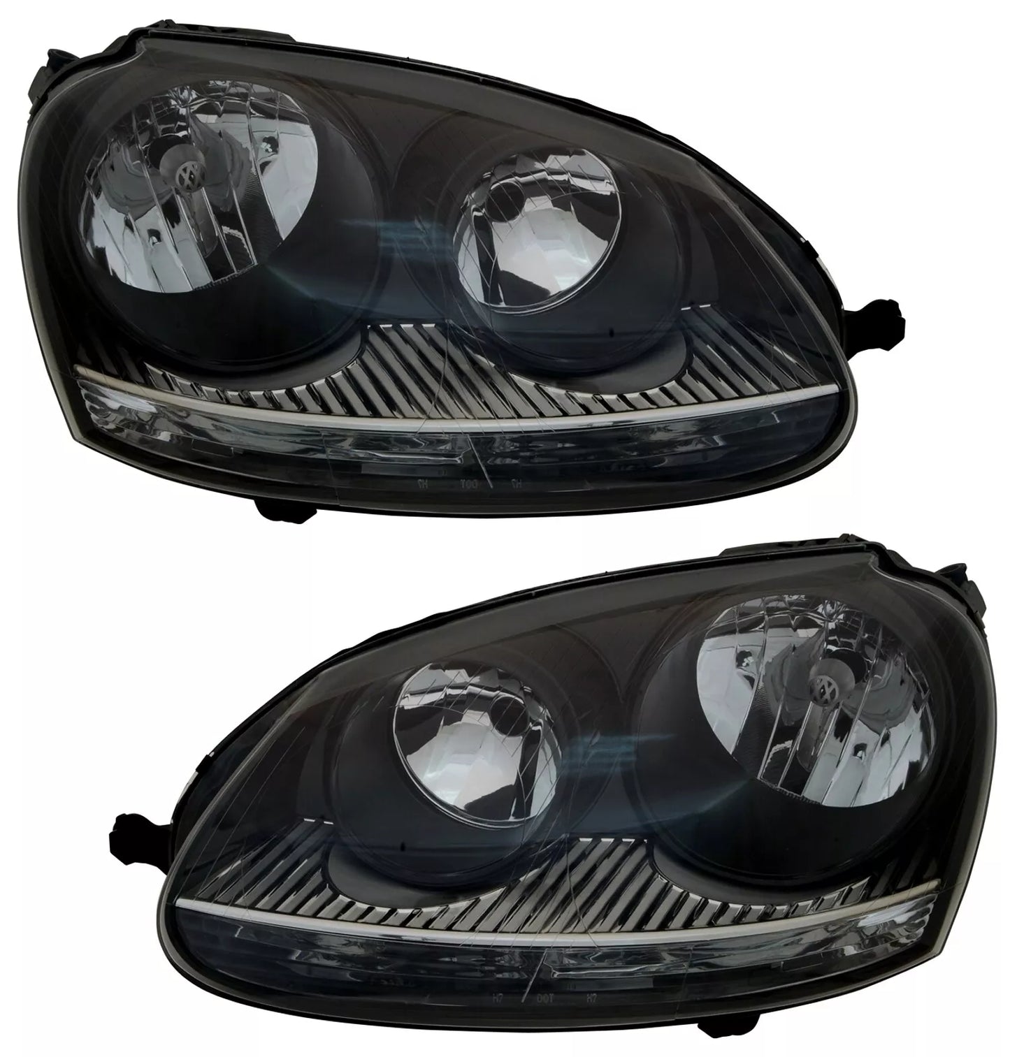 🔥Set fari per VW Golf 5 03-09 + GTI + Jetta in nero Set alogeno H7 LWR🔥