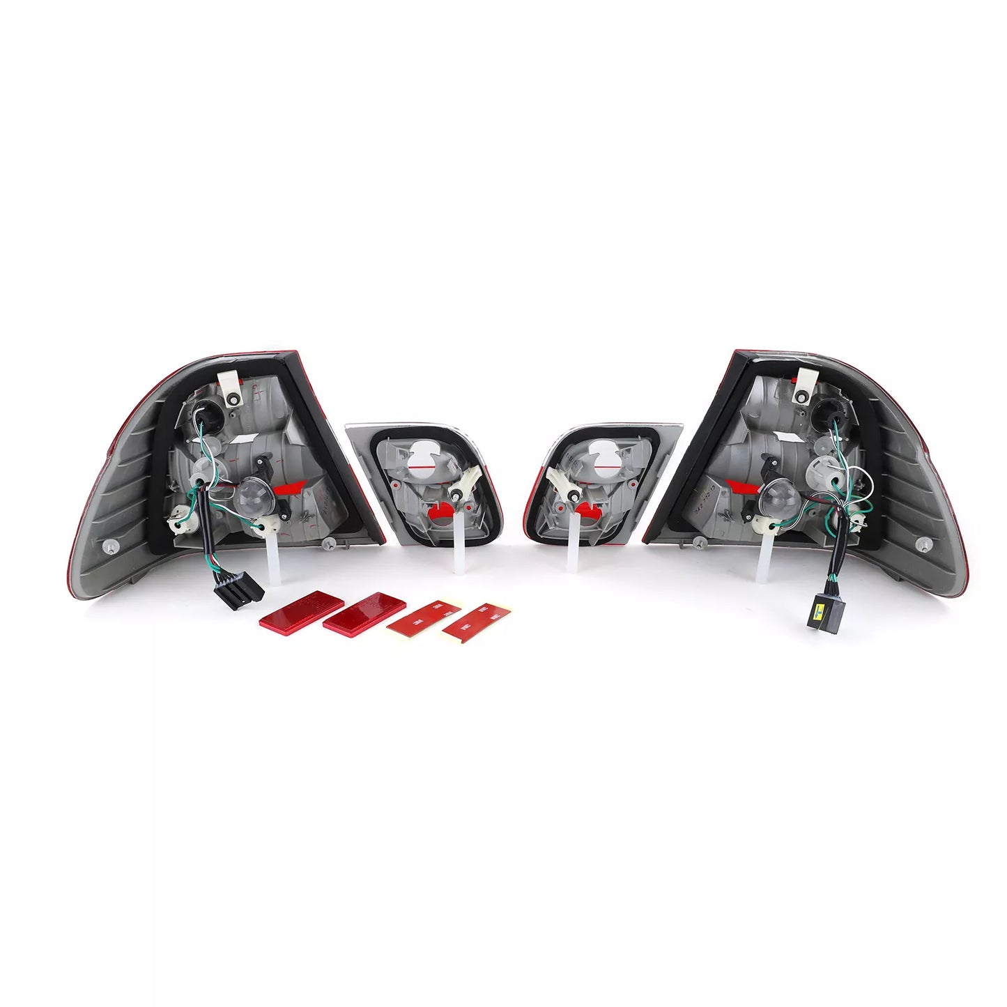 🔥Fanali posteriori rossi trasparenti con look restyling per BMW SERIE 3 E46 berlina 98-01🔥