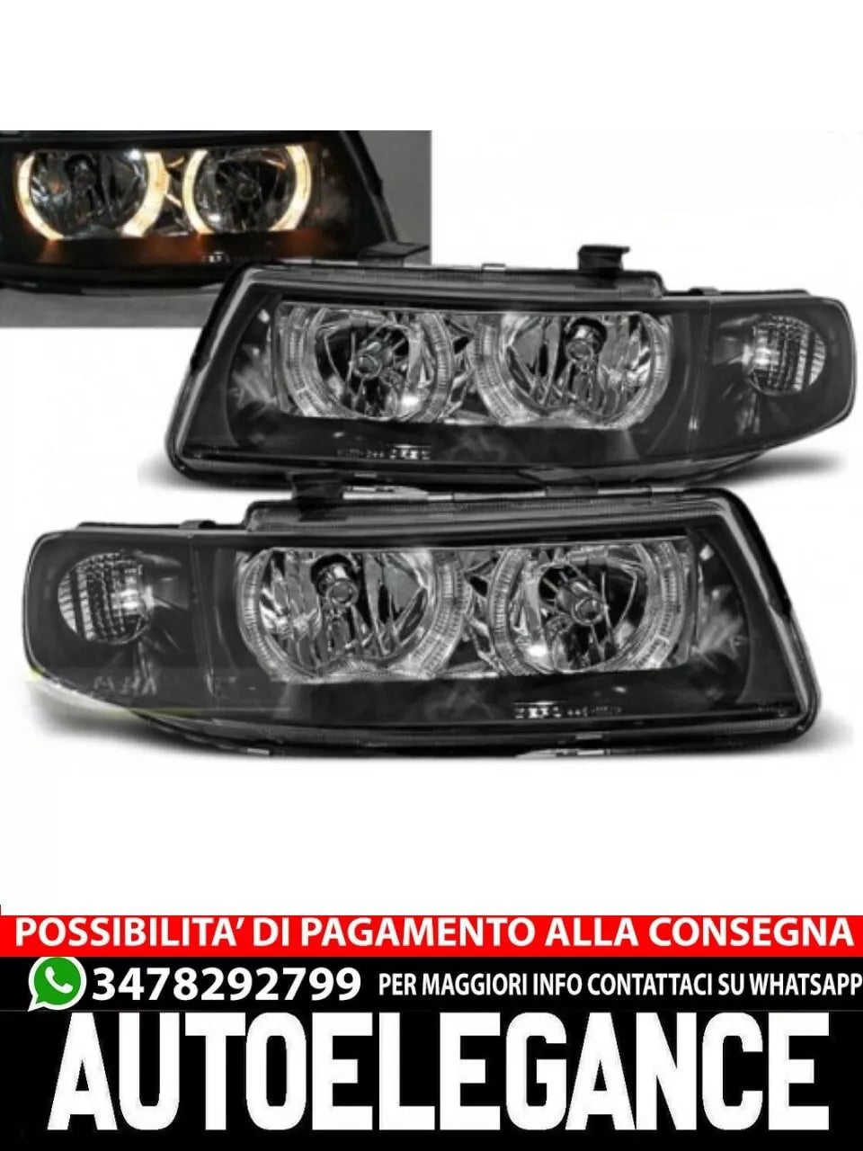 ✨FARI ANGEL EYES NERI adatti per SEAT LEON TOLEDO 04.99-08.04✨