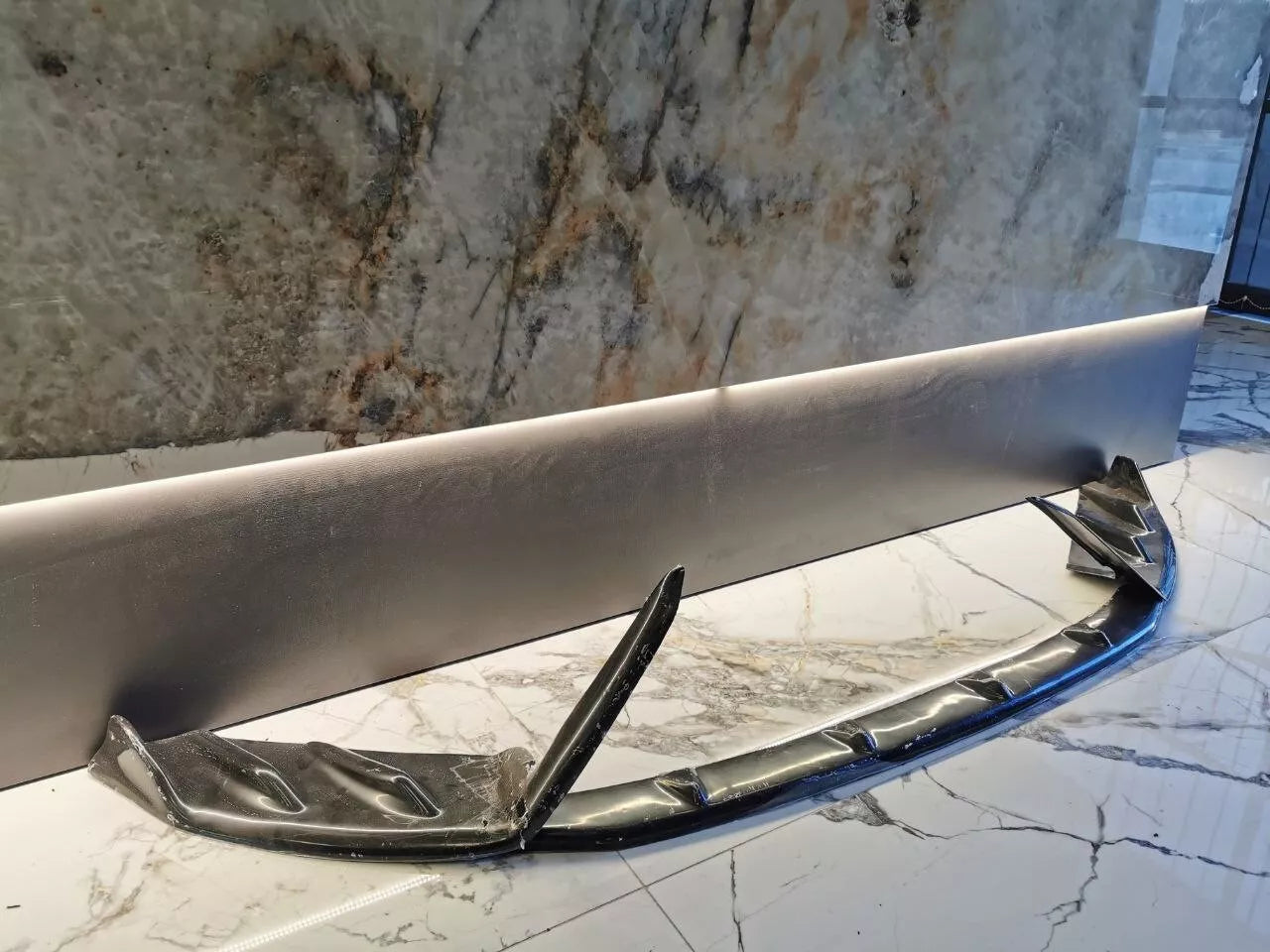 0008⭐SEAT LEON 5F SPOILER FR SPOILER SOTTO PARAURTI ANTERIORE ABS NERO SPLITTER⭐