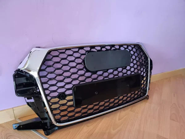 0524⭐GRIGLIA ANTERIORE AUDI Q3 2016-2019 CALANDRA RSQ3 BORDO CROMATO NIDO D'APE⭐