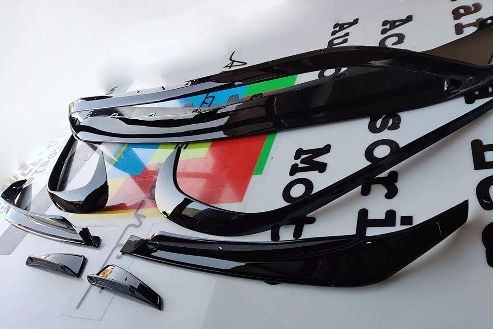 0065⭐ MERCEDES A W176 15-18 SPLITTER PER PARAURTI ANTERIORE AMG A45 ABS NERO ⭐