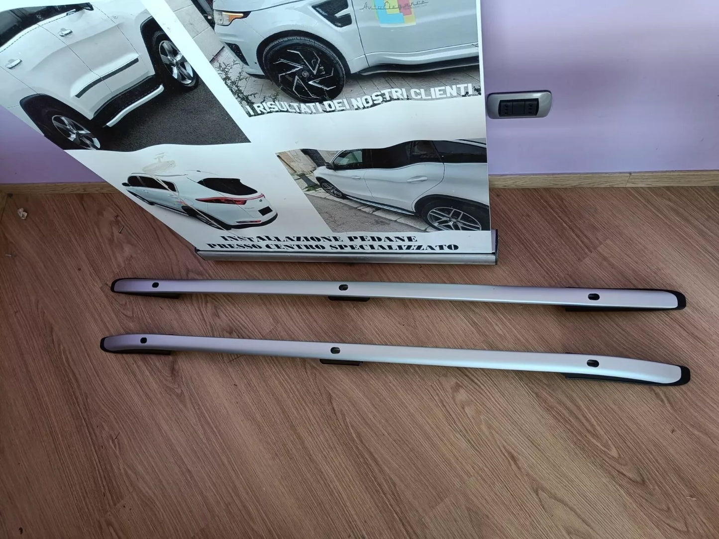 0214✨MANCORRENTI RANGE ROVER SPORT 05-12 BARRE SUL TETTO PORTAPACCHI SATINATI✨