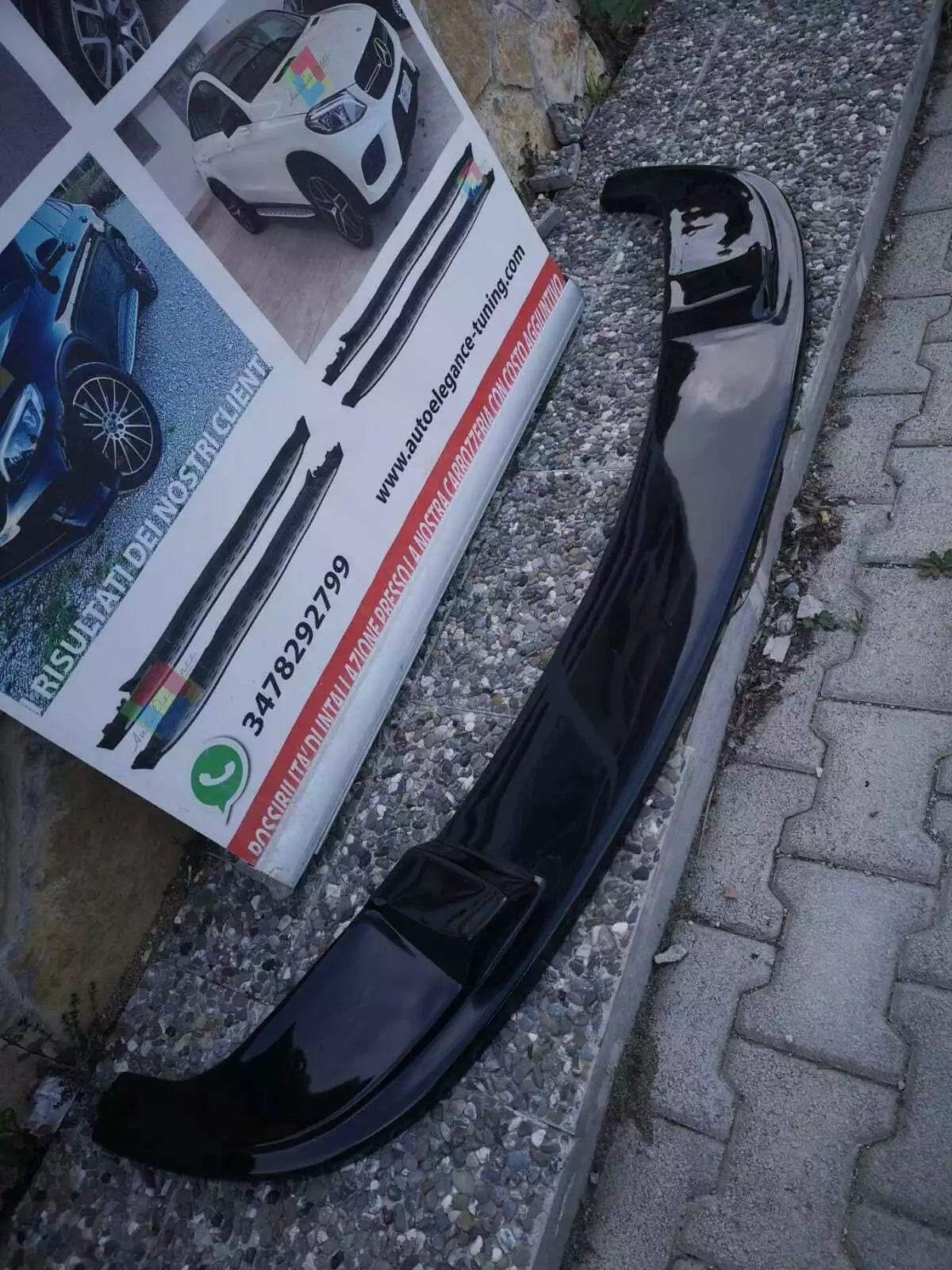 0058🔥SPLITTER ANTERIORE ADATTO PER BMW SERIE 5 E60 E61 M TECH ABS NERO LAMA🔥