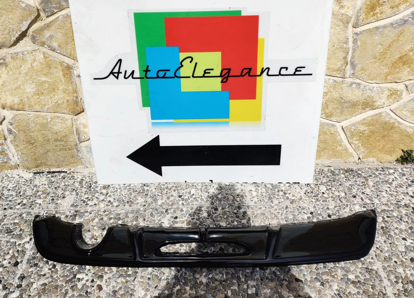 0099⭐OPEL CORSA F REAR DIFFUSER OPC GLOSS BLACK FOR STANDARD⭐