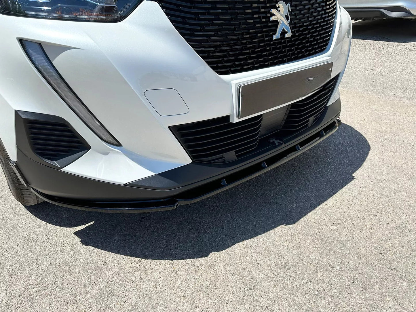 💫SPLITTER ANTERIORE ADATTO PER PEUGEOT 2008 MK2 (2019-2023) NERO LUCIDO ABS💫