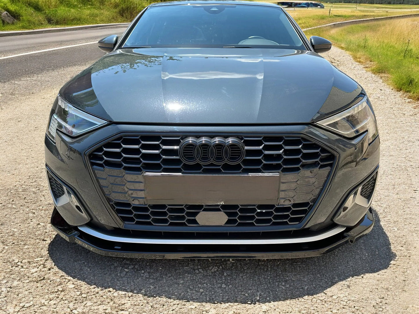 🔥SPLITTER ANTERIORE PER AUDI A3 8Y SPORTBACK / SALOON (2020-) NERO LUCIDO ABS🔥
