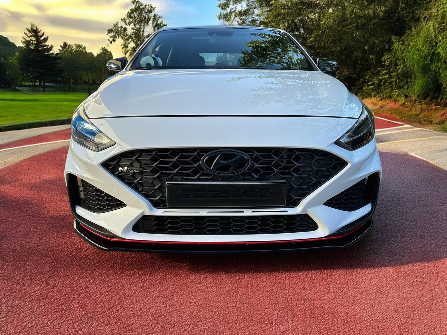 🔥SPLITTER ANTERIORE ADATTO PER HYUNDAI I30 MK3 N / N-LINE NERO LUCIDO ABS🔥
