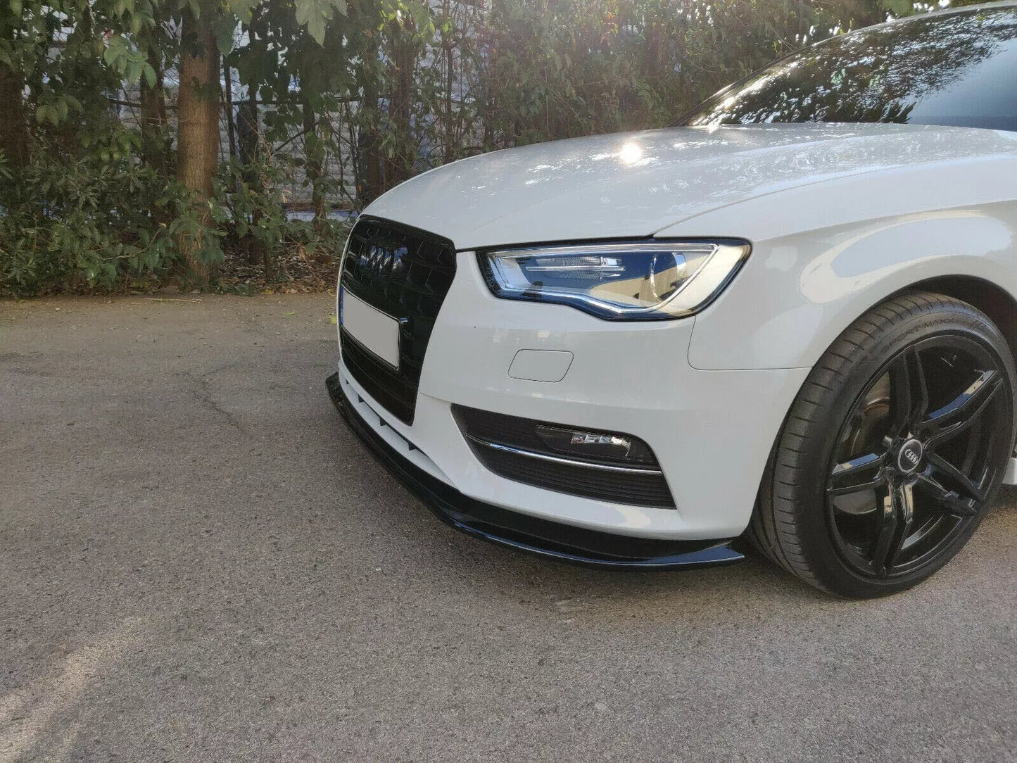 🔥SPLITTER ANTERIORE PER AUDI A3 8V SPORTBACK (2013-2016) NERO LUCIDO ABS🔥