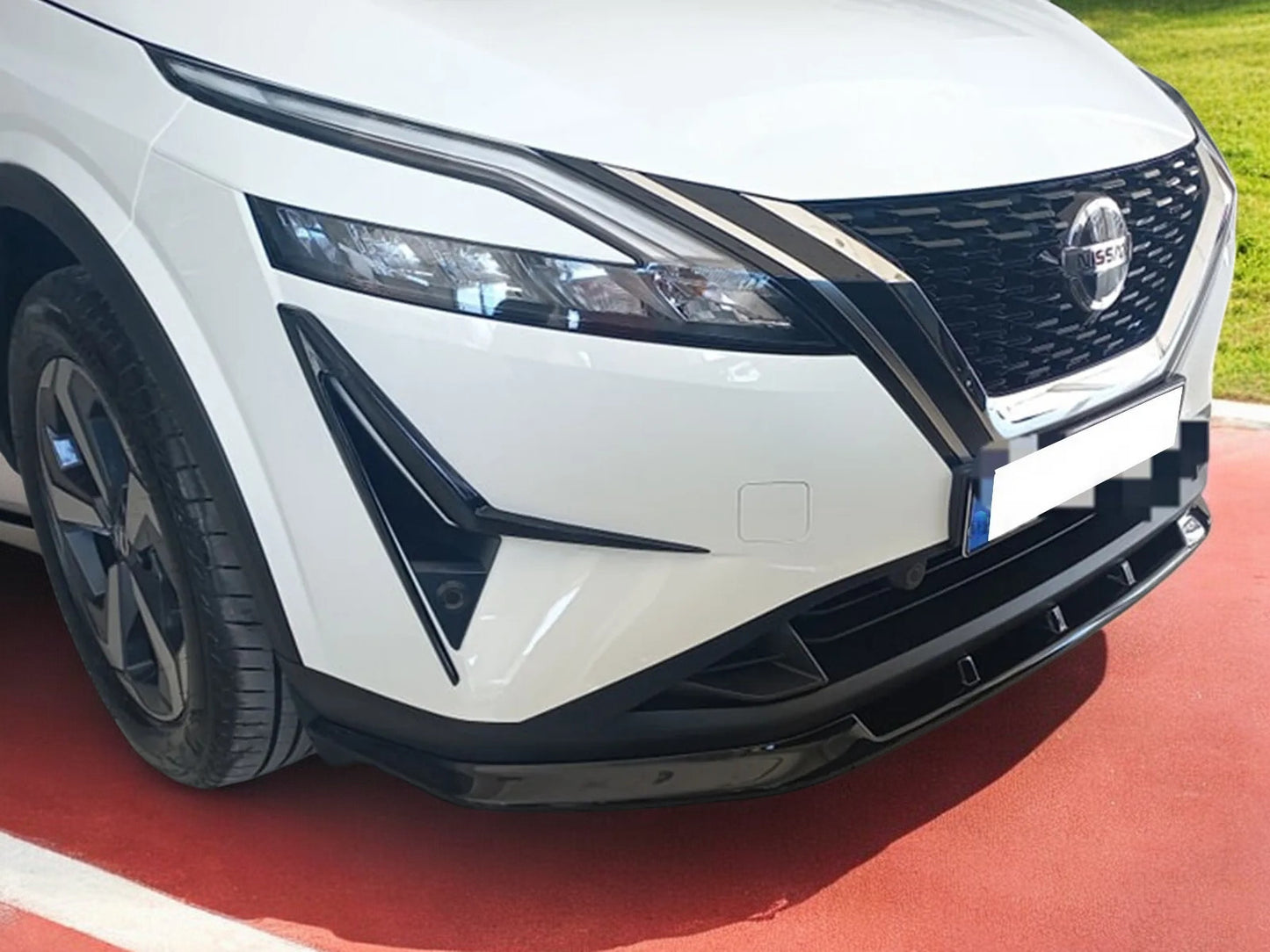 💕FRONT SPLITTER SUITABLE FOR NISSAN QASHQAI J12 (2021-) GLOSSY BLACK ABS💕