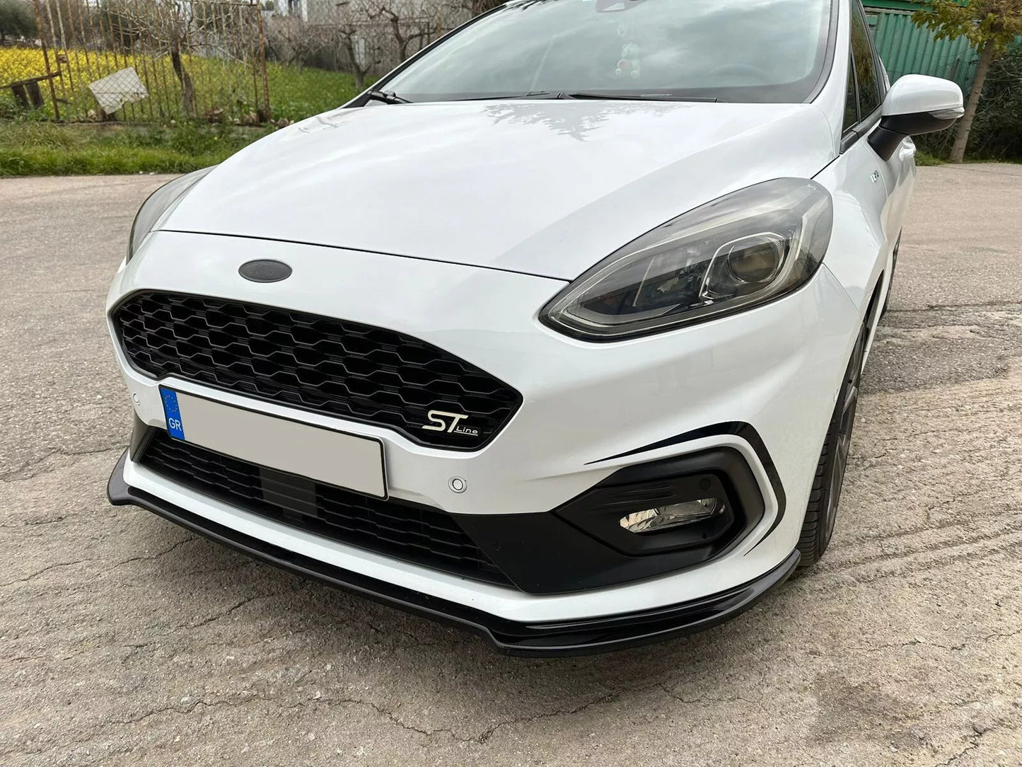 💕FRONT SPLITTER FOR FORD FIESTA MK8 ST/ST-LINE(2017-2021) GLOSSY BLACK ABS💕