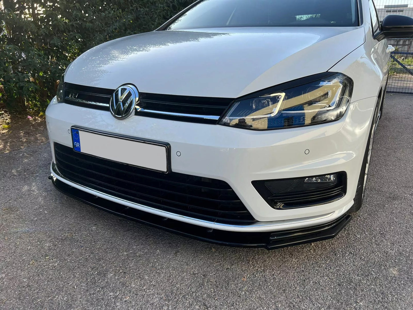 💕FRONT SPLITTER SUITABLE FOR VW GOLF MK7 R / R-LINE GLOSSY BLACK ABS💕