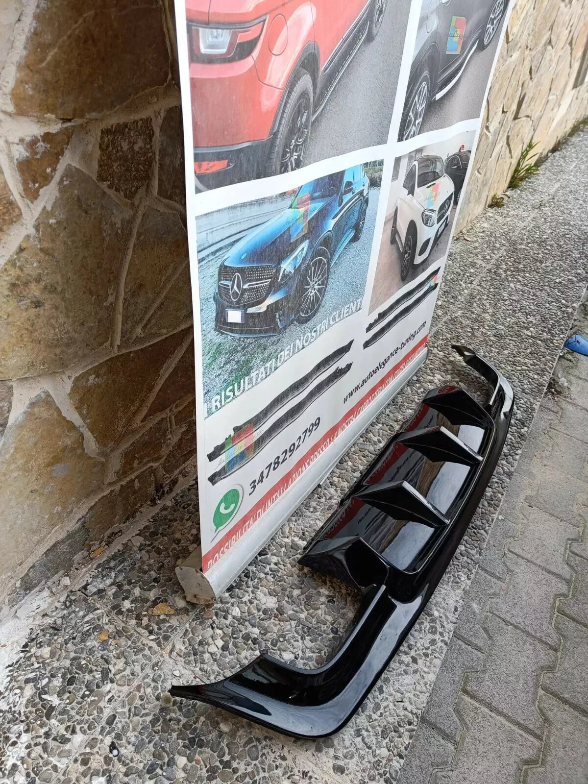 0147🔥DIFFUSORE ADATTO PER M5 TUNING LOOK BMW SERIE 5 E60 E61 03-07 NERO LUCIDO⭐