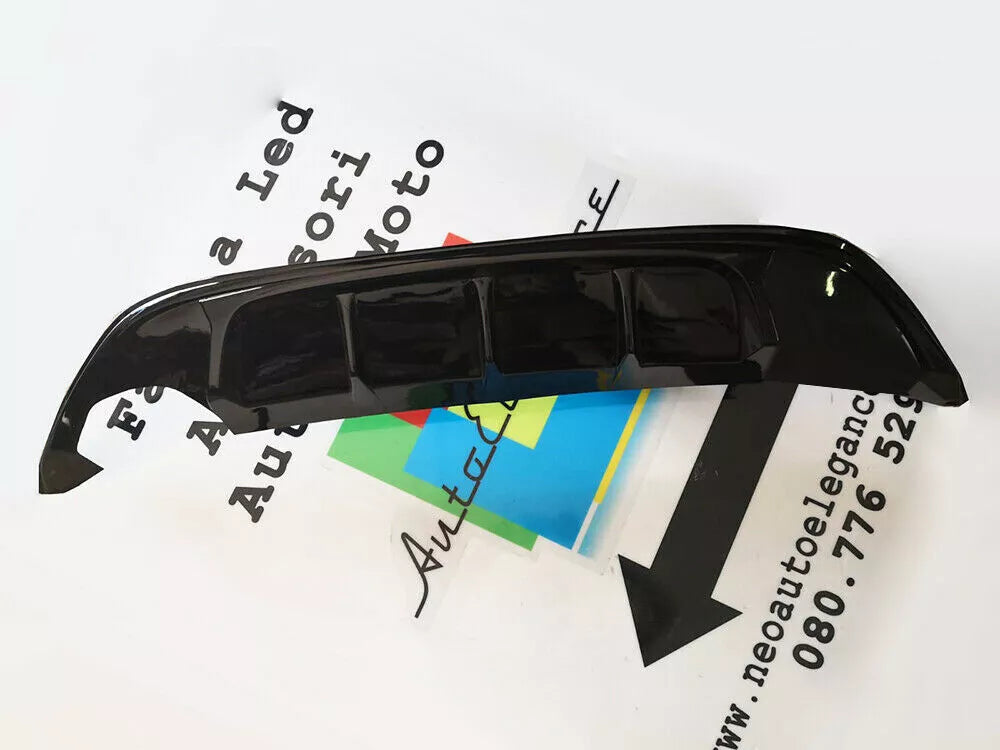 0064⭐DIFFUSORE SOTTO PARAURT POSTERIOR VW GOLF 7 VII 12-16 ABS TUNING DOPPIO SX⭐