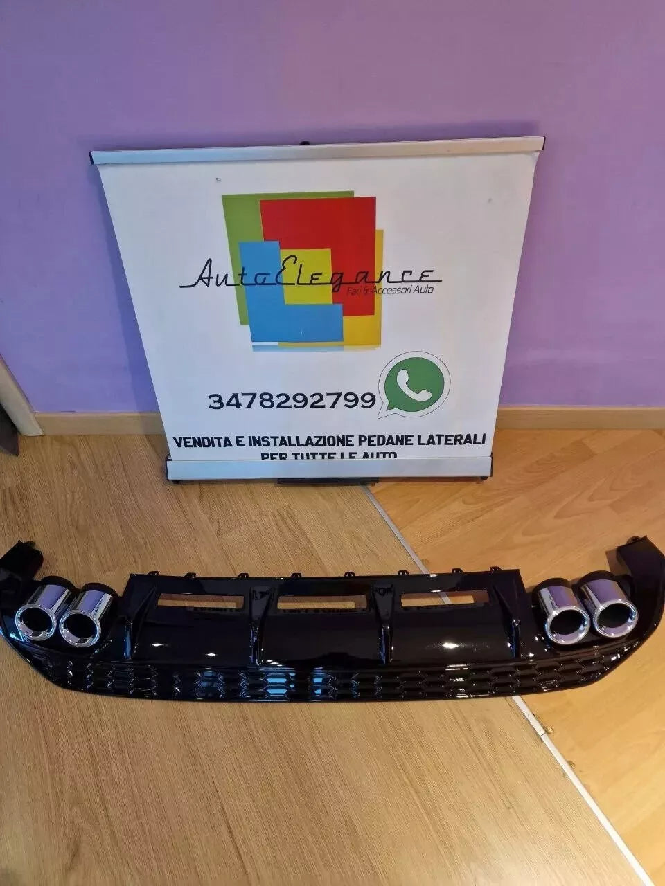 1085🔥DIFFUSORE ADATTO PER AUDI A3 8Y 20+ SPORTBACK LOOK S3 PER PARAURTI SLINE⭐