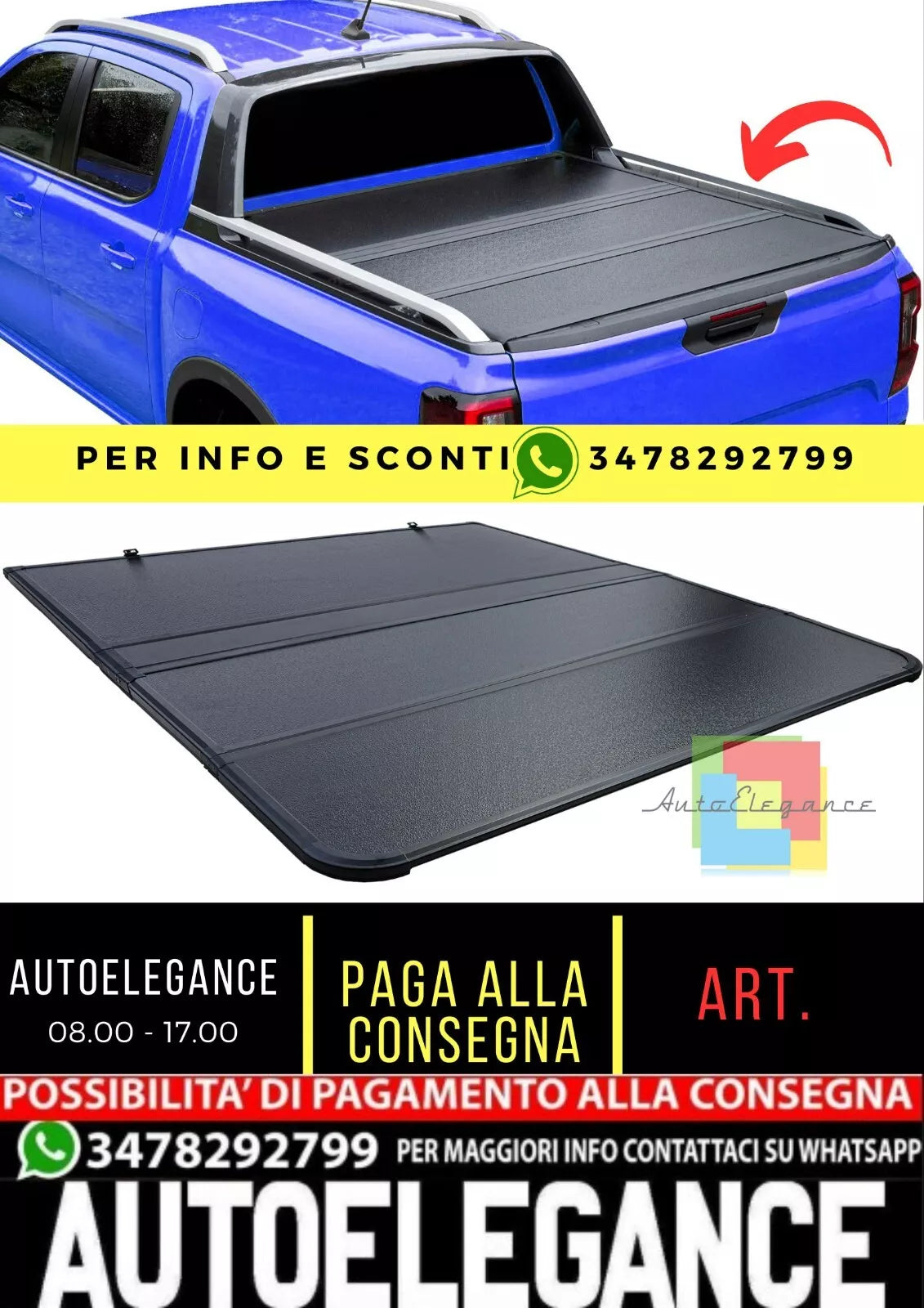 Coperchio Pieghevole Carico Spaziale Con LED Per Ford Ranger T9 dal 2023
