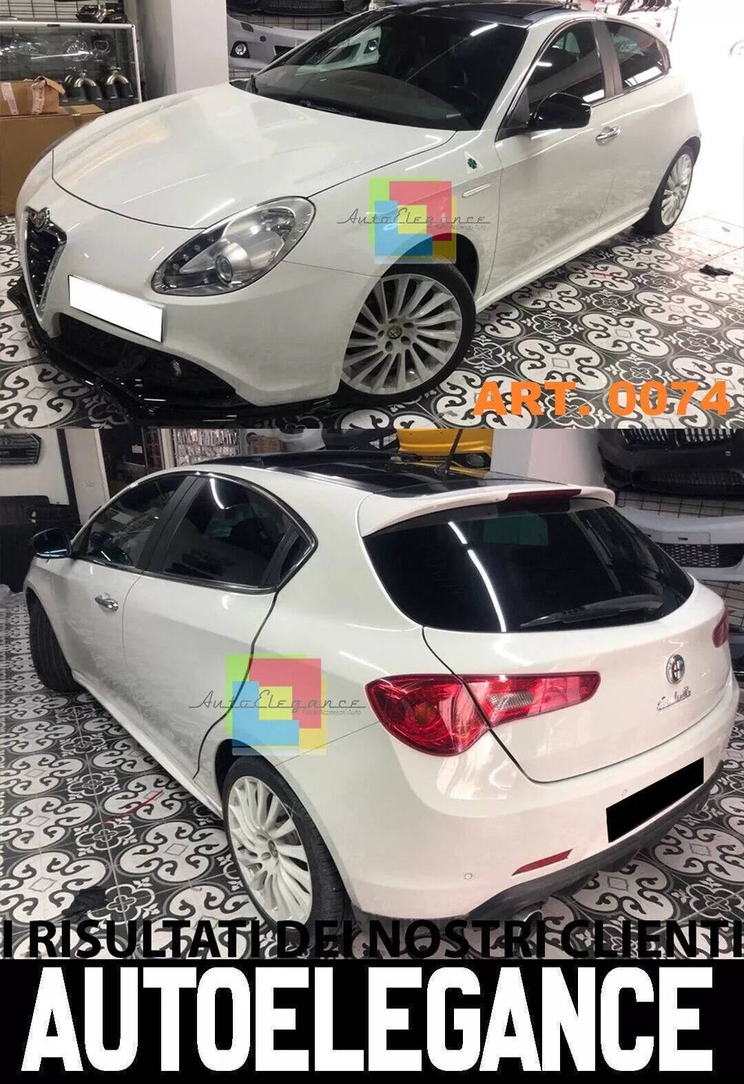 MINIGONNE LATERALI PER ALFA ROMEO GIULIETTA 2010-2019 SOTTO PORTA SPORTIVE ABS