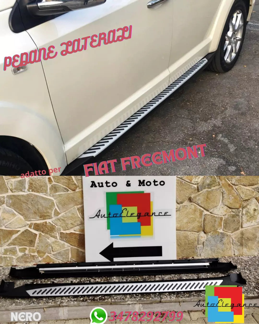 ⭐POGGIAPIEDI LATERALI ADATTI PER FIAT FREEMONT⭐