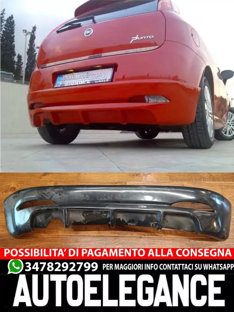 DIFFUSORE ADATTO PER GRANDE PUNTO 2005+ LOOK CUSTOM GREZZO