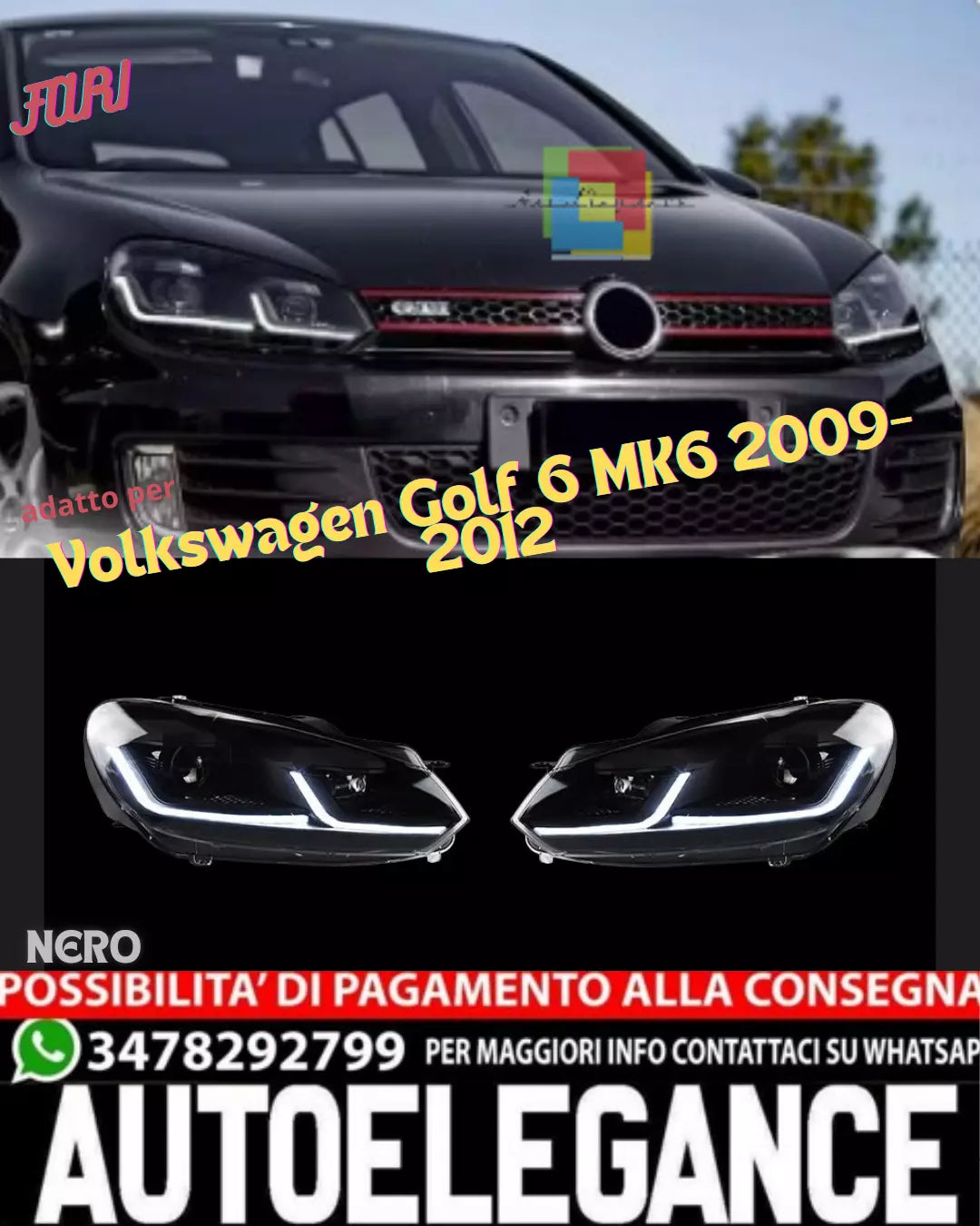 Faro anteriore adatto per VW Golf 6 MK6 2009-2012
