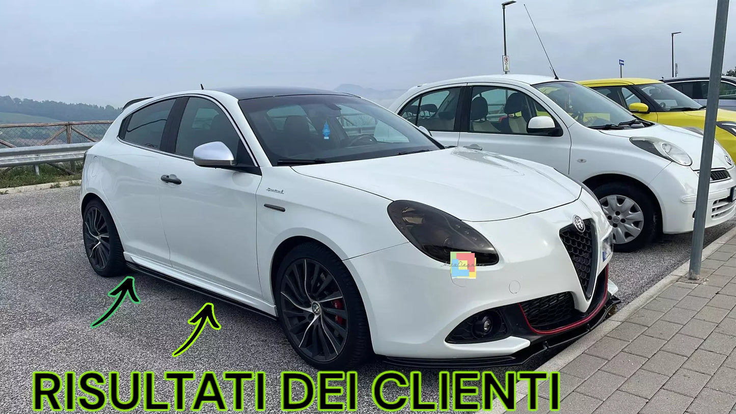 💥SOTTO MINIGONNE ADATTO PER ALFA ROMEO GIULIETTA 2010-2020 NERO LUCIDO💥