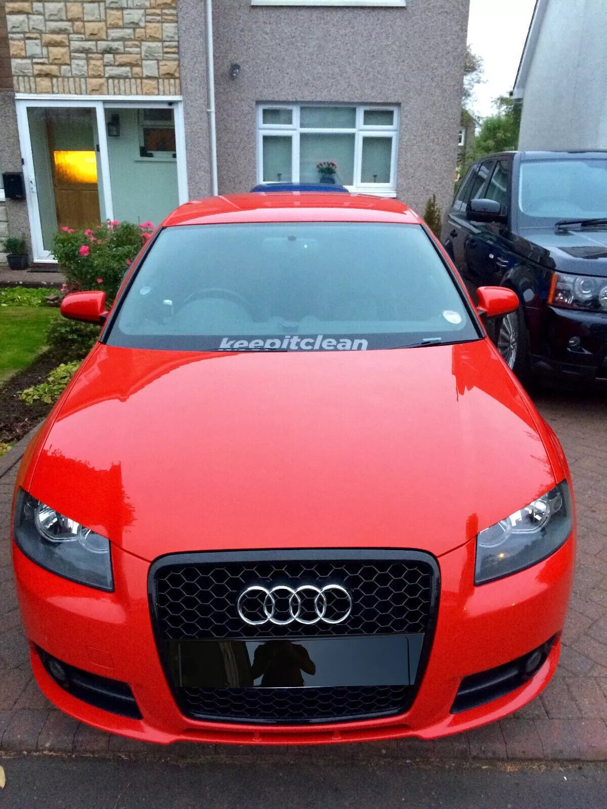 ⭐GRIGLIA ANTERIORE PER AUDI A3 8P 2005-2008 LOOK RS3 NERO LUCIDO TUNING⭐