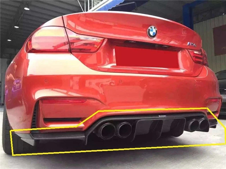 đ„DIFFUSORE POSTERIORE QUAD LOOK âV STYLEâ PER BMW M3/M4 F80 F82 F83 (15â20)đ„