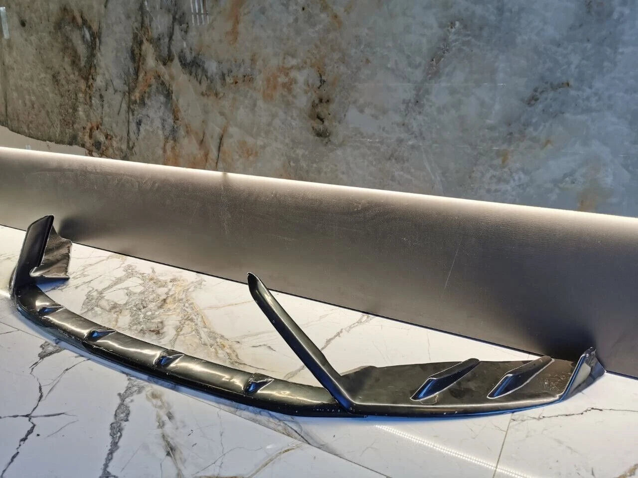 0008⭐SEAT LEON 5F SPOILER SOTTO PARAURTI ANTERIORE ABS NERO SPLITTER✨