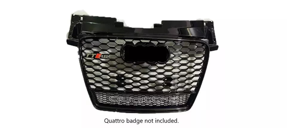 ✨Griglia anterior Audi TTRS Style TT TTS Griglia a nido d'ape nera lucida 06-14✨