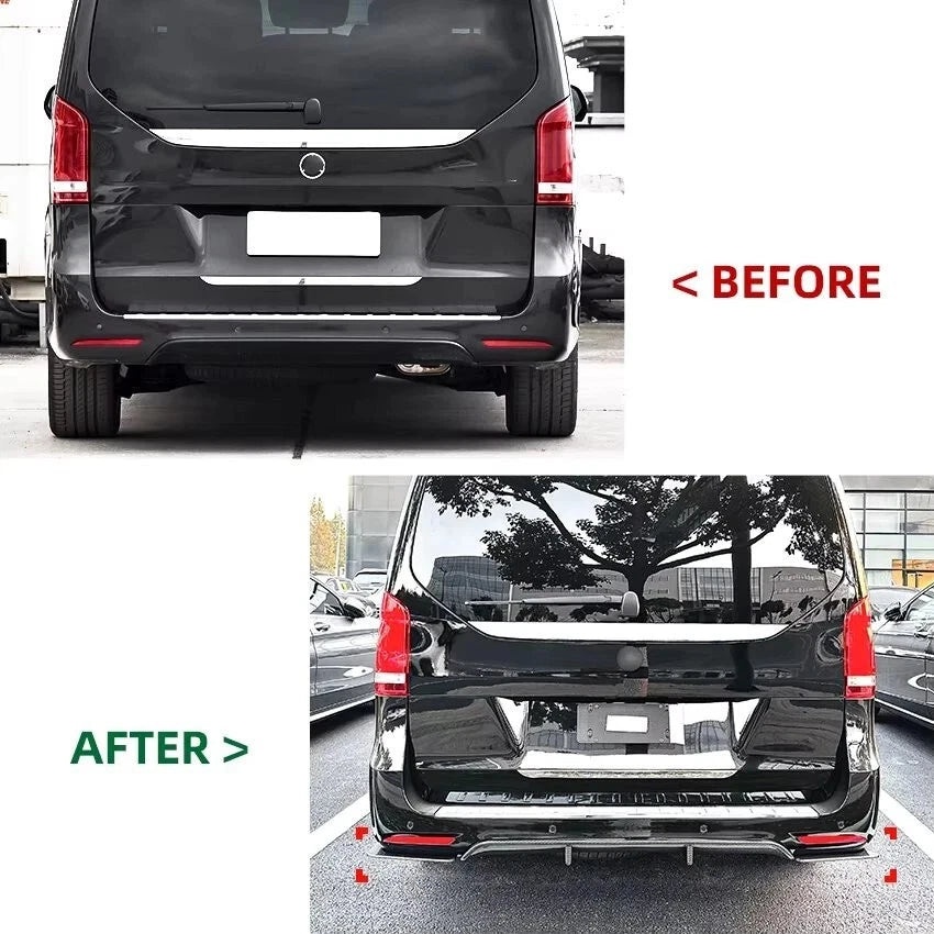 💕 Diffusore Posteriore Nero Lucido per Mercedes V-Class Vito W447 2014–2022 💕