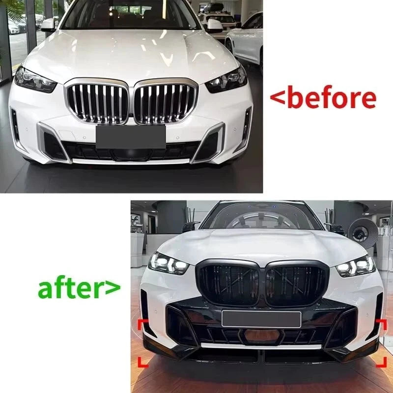 💕 Splitter Anteriore Nero Lucido per BMW X5 G05 LCI M Sport 2023+ | Body Kit 💕
