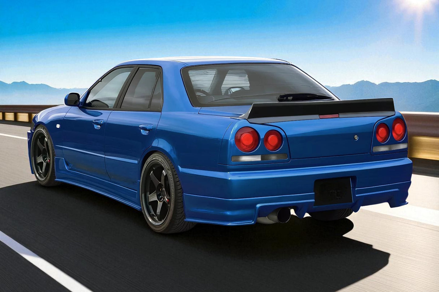 💫Spoiler Posteriore Ducktail in ABS Nero Lucido per Nissan Skyline R34 💫