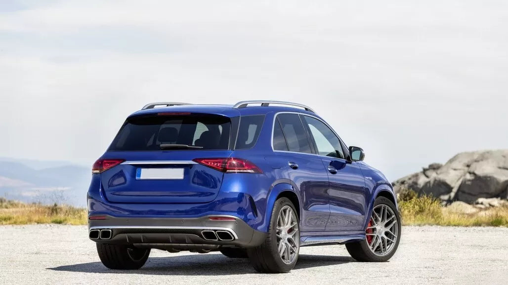 Diffusore posteriore doppio scarico per mercedes gle w167 nero lucido 53 amg pac