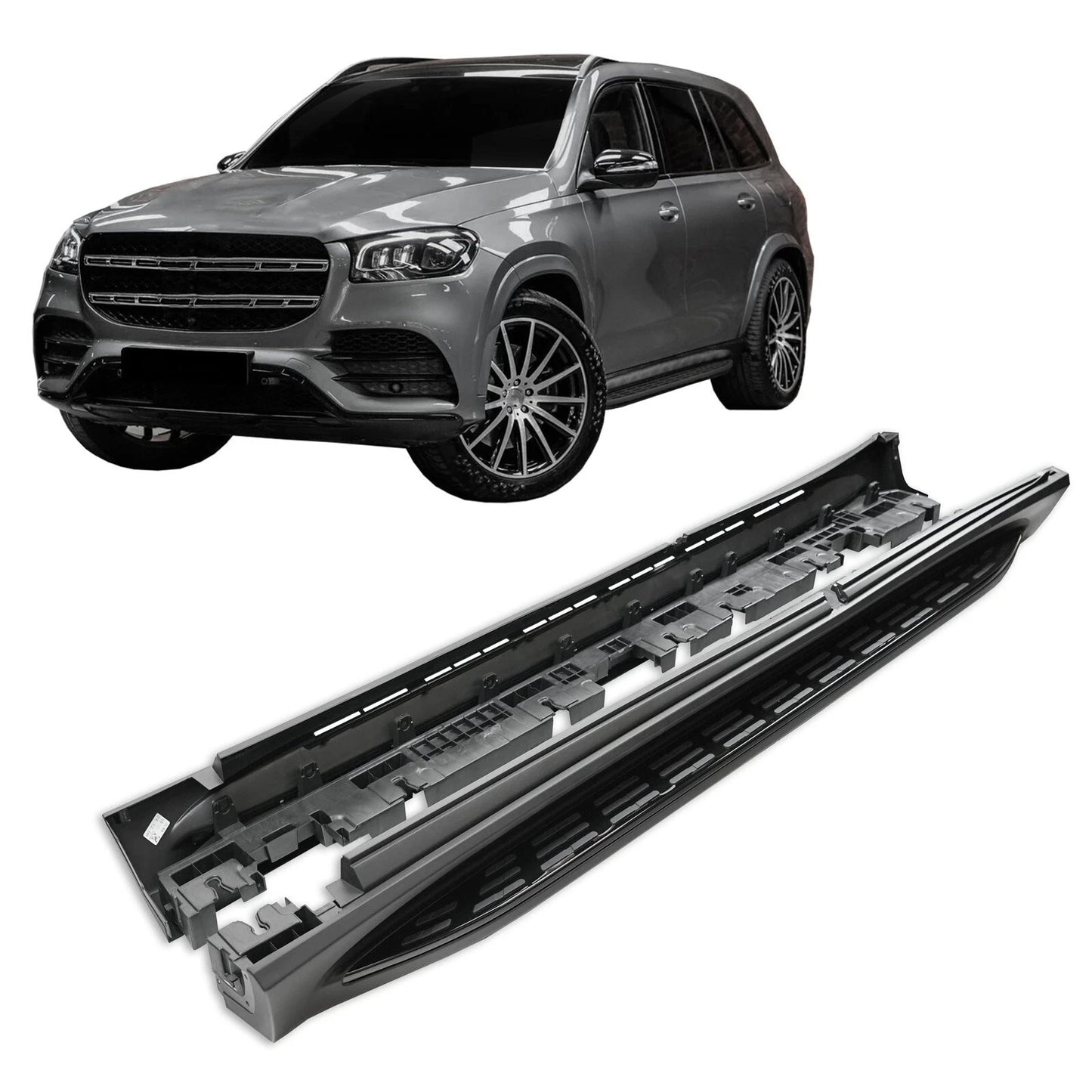 🔥ART.8510 PEDANE LATERALE SOTTOPORTA PER MERCEDES GLS X167 DAL 2020 NERO🔥