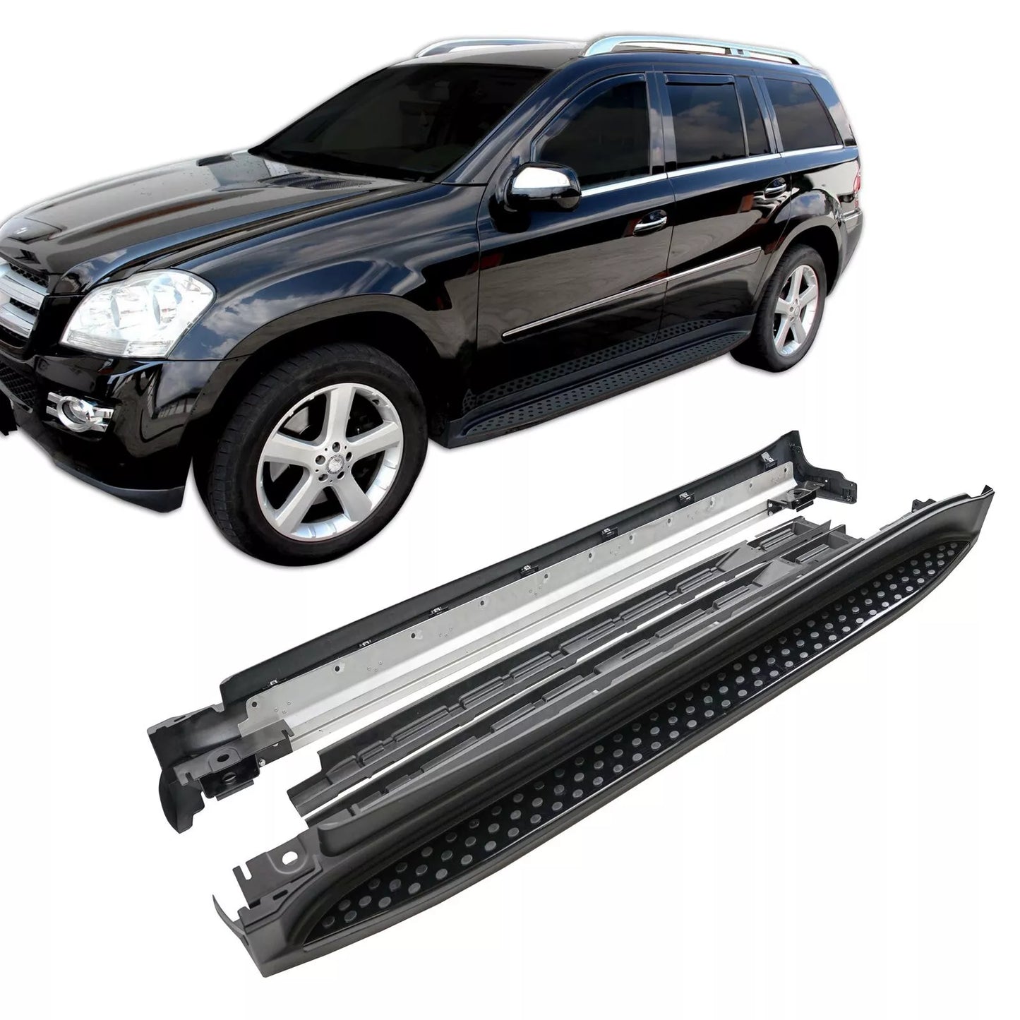 🔥ART.8515 PEDANE LATERALE SOTTOPORTA PER MERCEDES GL X164 2007-2013 NERO🔥