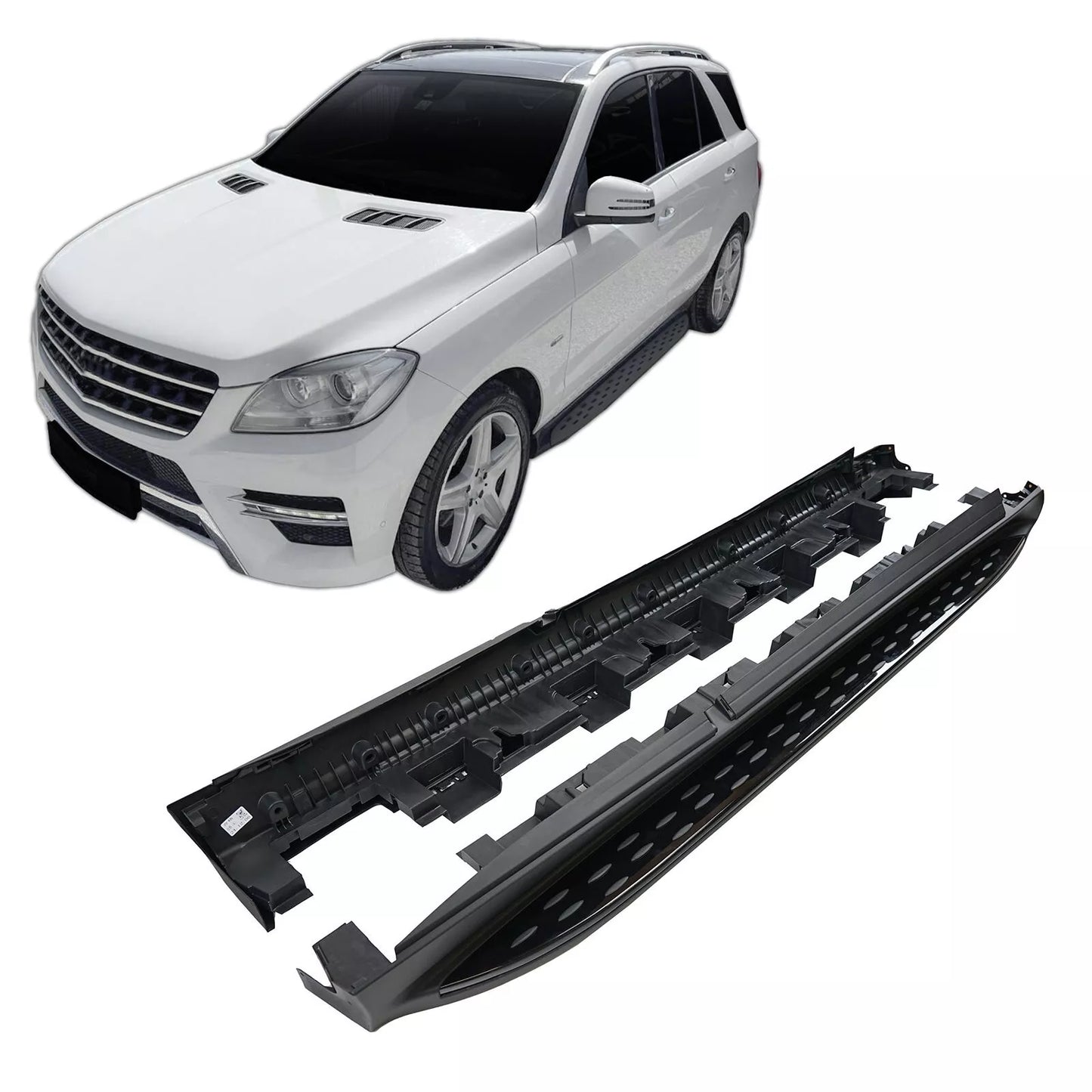 🔥ART.8516 PEDANE LATERALE SOTTOPORTA PER MERCEDES ML W166 12-19 / GLE NERO🔥