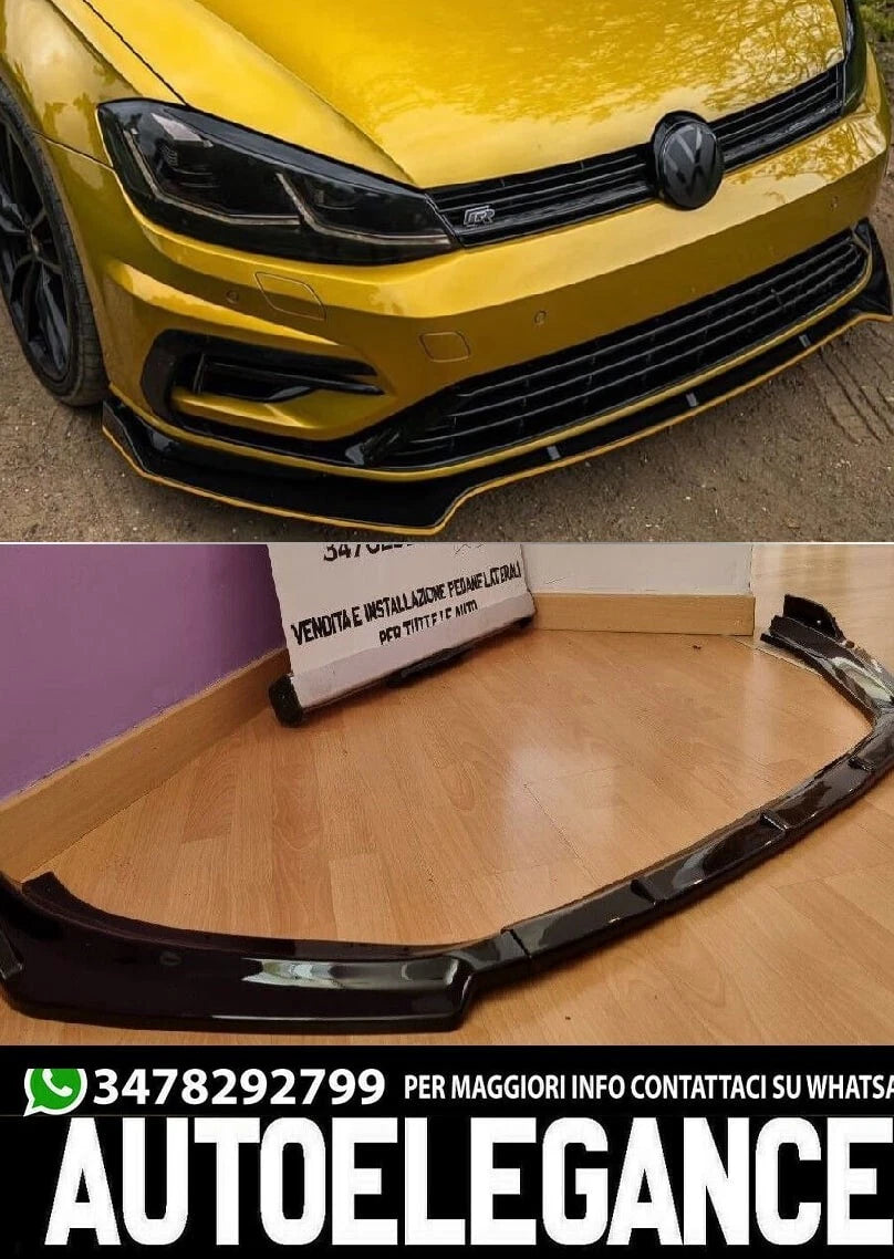 SPLITTER adatto per VW GOLF 7 7.5 SOTTO PARAURTI ANTERIORE ABS GTI GTD RLINE