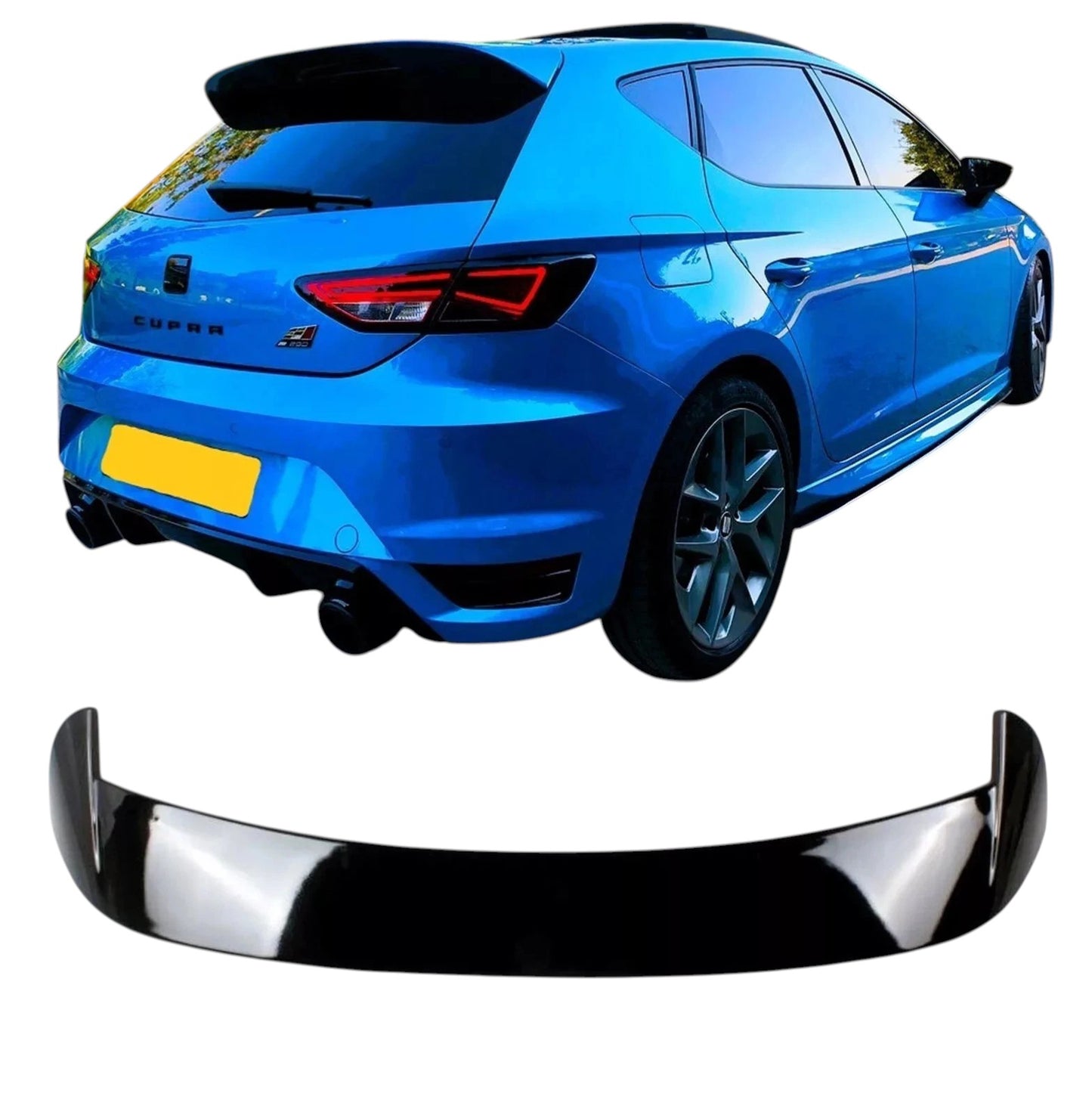 🔥ART.8775 SPOILER TETTO BAGAGLIAIO NERO LUCIDO PER SEAT LEON MK3 5F 12-20🔥