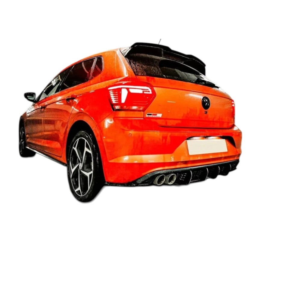 🔥ART.8822 DIFFUSORE LAMA POSTERIORE NERO LUCIDO PER VW POLO MK6 AW GTI R LINE🔥