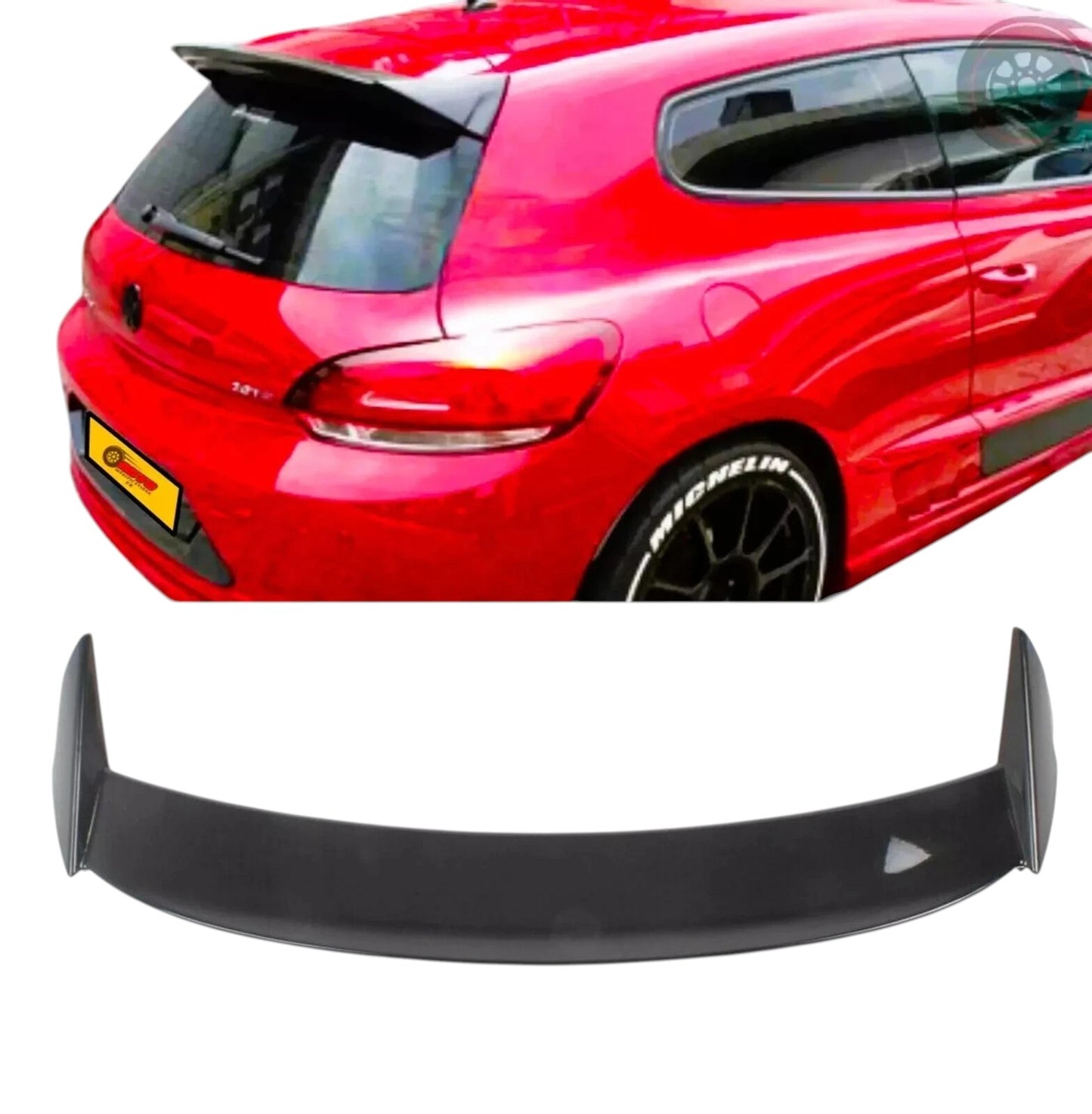 🔥ART.8844 SPOILER POSTERIORE NERO LUCIDO PER VW SCIROCCO TSI TDI R 08-14🔥