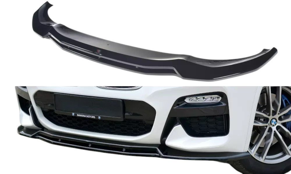✨Splitter anteriore V1 design nero lucido ABS per BMW X3 G01 2018 +✨