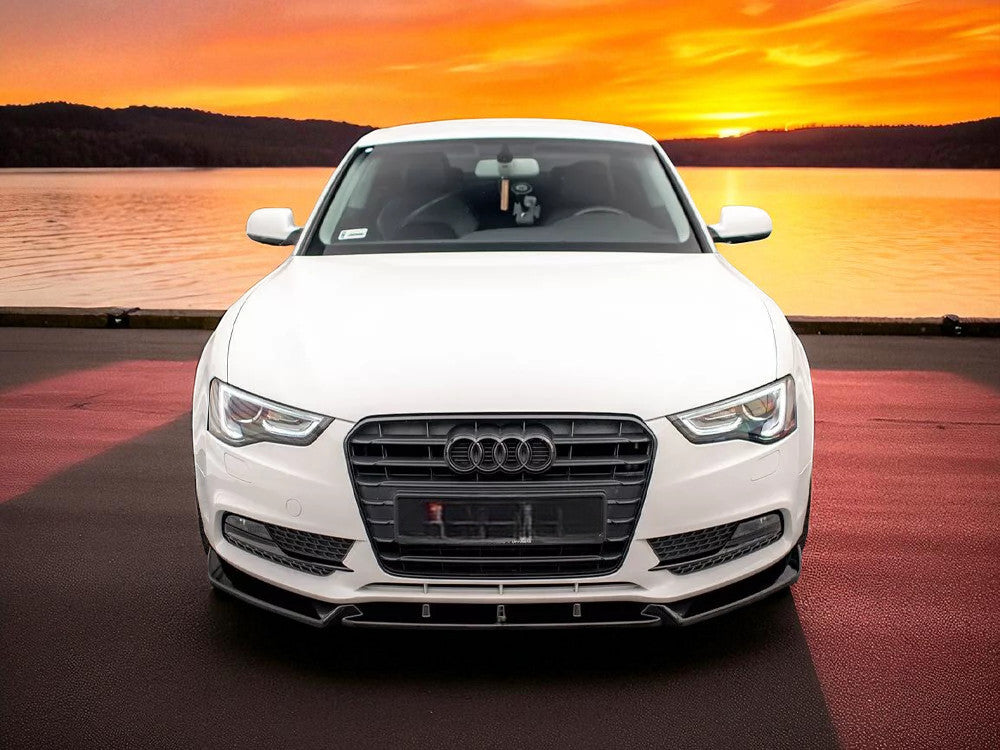 ✨Splitter Anteriore V1 in ABS Nero Lucido per Audi A5 8T Coupé Facelift (12–16)✨