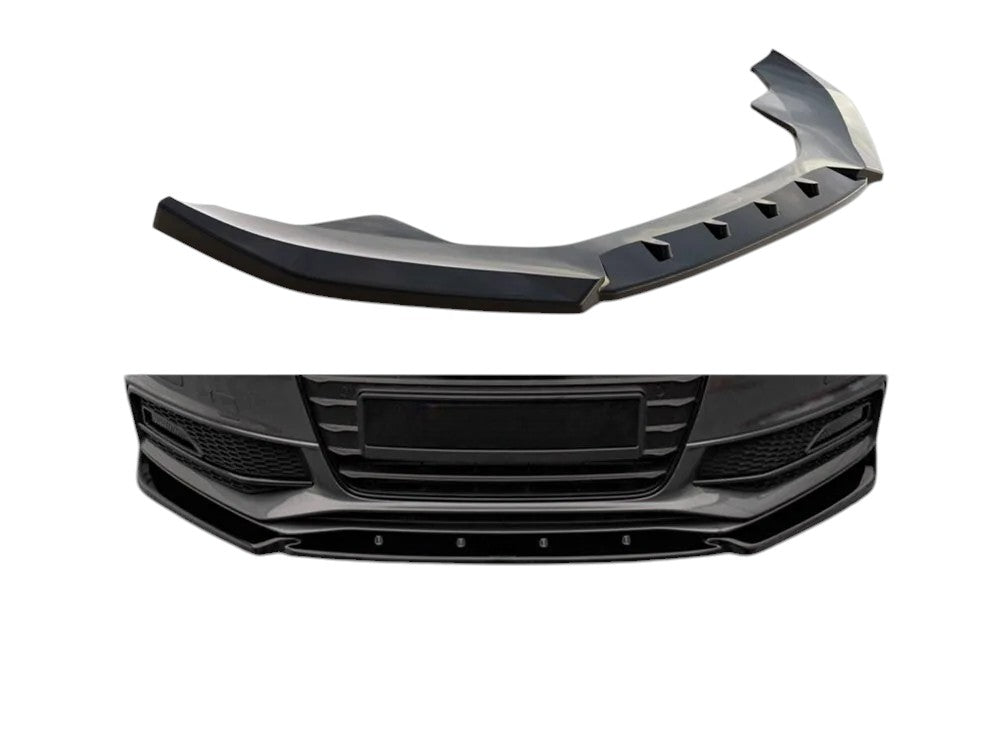 ✨SPLITTER anteriore V3 per Audi S4 B8 lifting nero lucido ABS 2011-2015✨